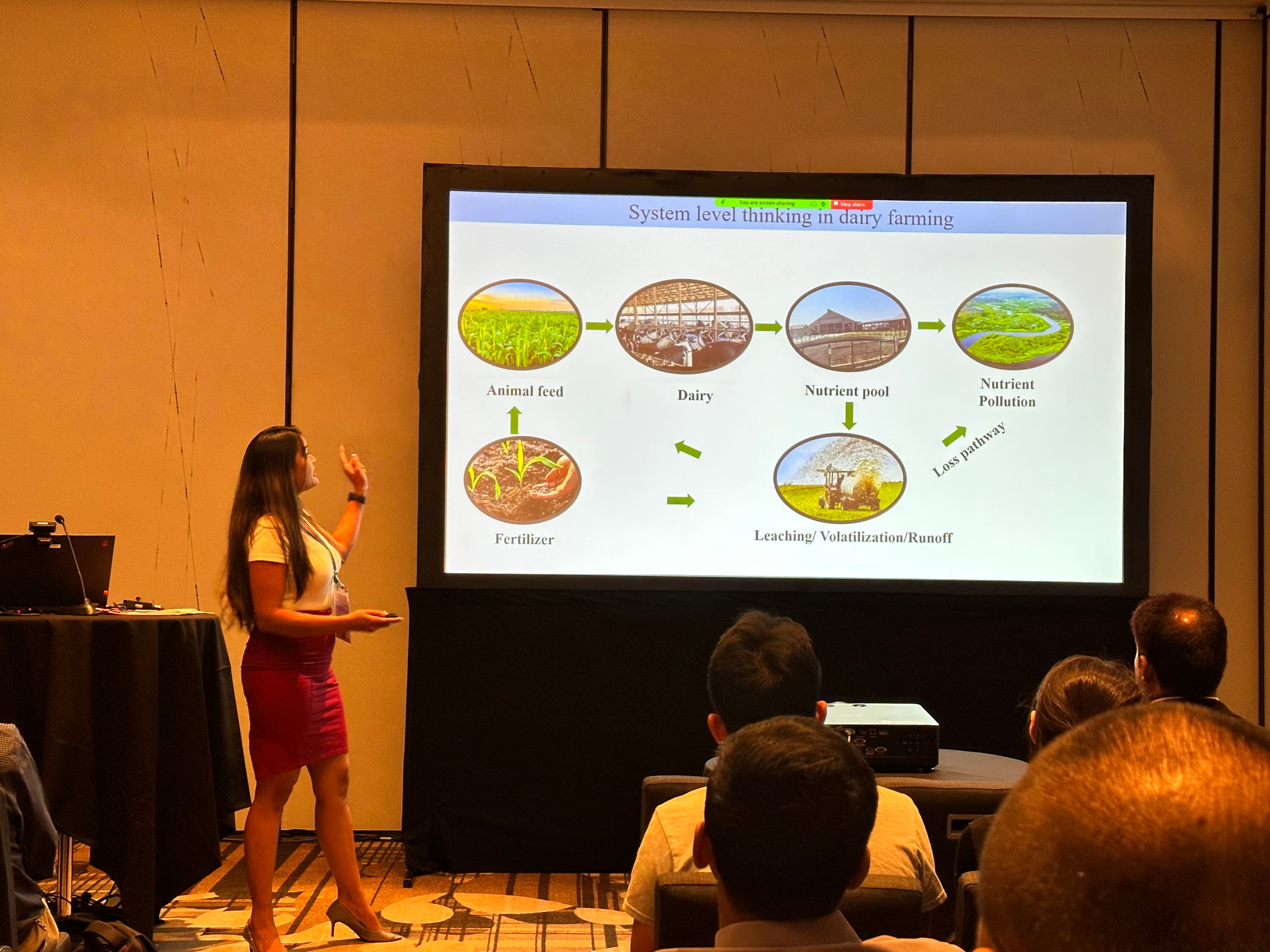 Divya at a research conference